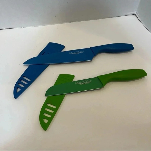 Tomodachi Set Of 3 Knives 5.5” Santoku 8” Chef Japanese 6” Sandwich - Picture 4 of 8